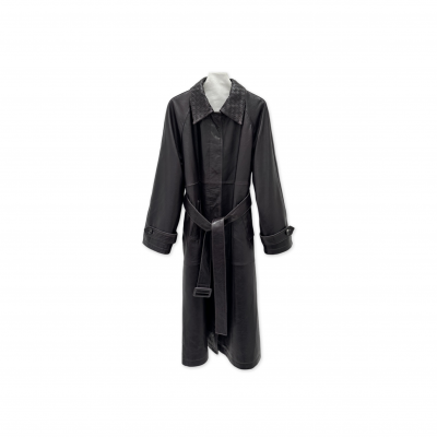 BOTTEGA VENETA LEATHER TRENCH COAT